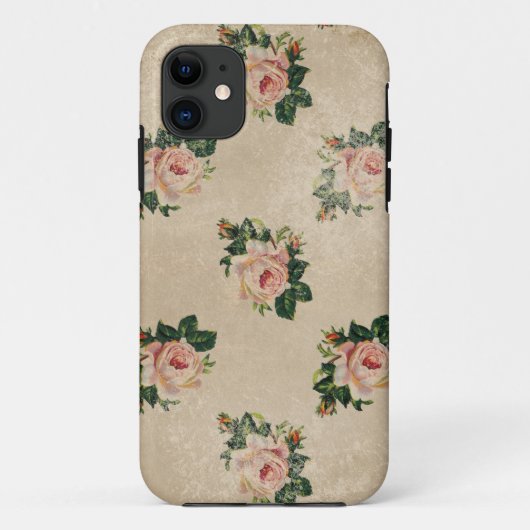  rozen met chic floral  shabby boho roos bloemen Case-Mate iPhone case (Achterkant)