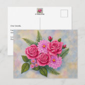 Rozen met Dahlias Briefkaart (Voorkant / Achterkant)