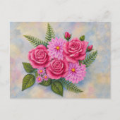 Rozen met Dahlias Briefkaart (Voorkant)