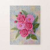 Rozen met Dahlias Legpuzzel (Verticaal)