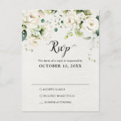 Rozen met een botanische bruiloft RSVP Briefkaart (Voorkant)