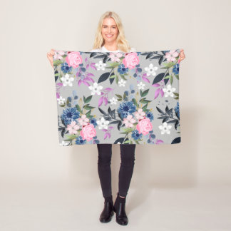 Rozen met een grijze achtergrond fleece deken