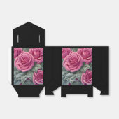 Rozen met fijne pasta-roze bruiloft bedankdoosjes (Uitgevouwen)
