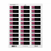 Rozen met fijne pasta-roze bruiloft etiket (Full Sheet)