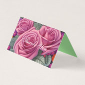 Rozen met fijne pasta-roze bruiloft kaart (Voorkant)