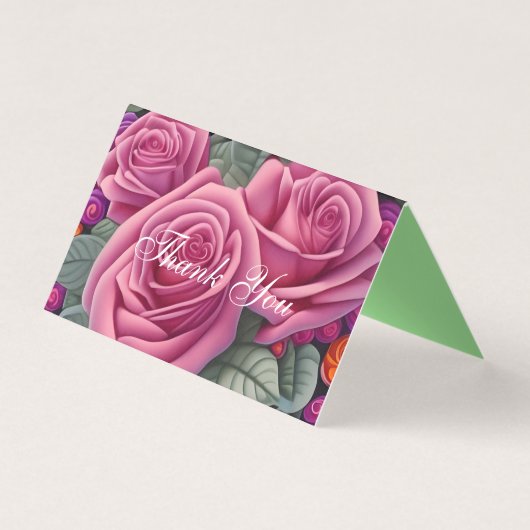 Rozen met fijne pasta-roze bruiloft kaart (Voorkant)