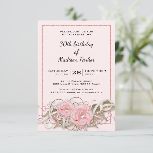 Rozen met Gem Verjaardag Kaart (Staand voorkant)