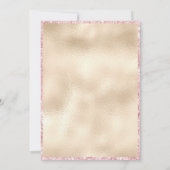 Rozen met Glitter Tiara op Gold Quinceañera Kaart (Achterkant)