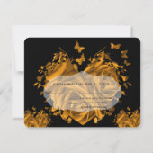 Rozen met goudhart en botervliegen RSVP (Achterkant)