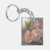 Rozen met grijs sleutelhanger (Voorkant Links)