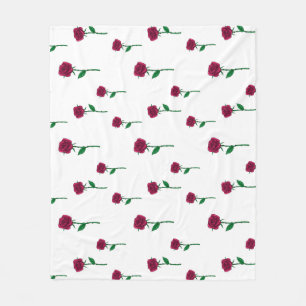Rozen met het ontwerp van stamromantische Valentij Fleece Deken