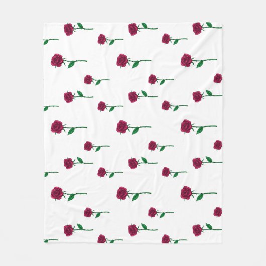 Rozen met het ontwerp van stamromantische Valentij Fleece Deken (Voorkant)