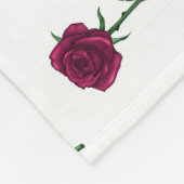 Rozen met het ontwerp van stamromantische Valentij Fleece Deken (Hoek)
