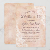 Rozen met kant Oud papier SWEET 16 Kaart (Voorkant / Achterkant)