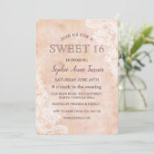 Rozen met kant Oud papier SWEET 16 Kaart (Staand voorkant)
