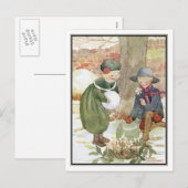 Rozen met kerstmis door Anne Anderson Feestdagenkaart (Voorkant / Achterkant)