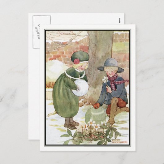 Rozen met kerstmis door Anne Anderson Feestdagenkaart (Voorkant / Achterkant)