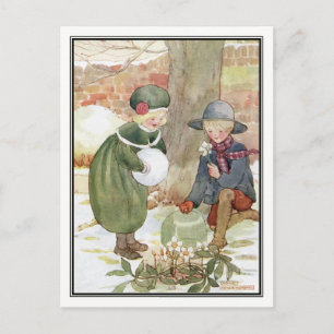 Rozen met kerstmis door Anne Anderson Feestdagenkaart