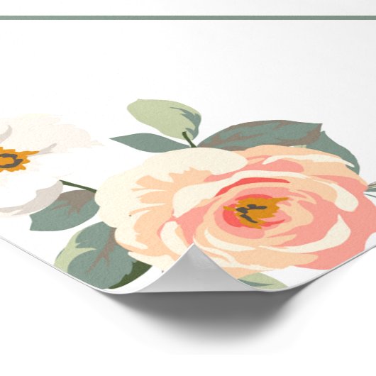 Rozen met kleurrijke pasta's poster (Hoek)