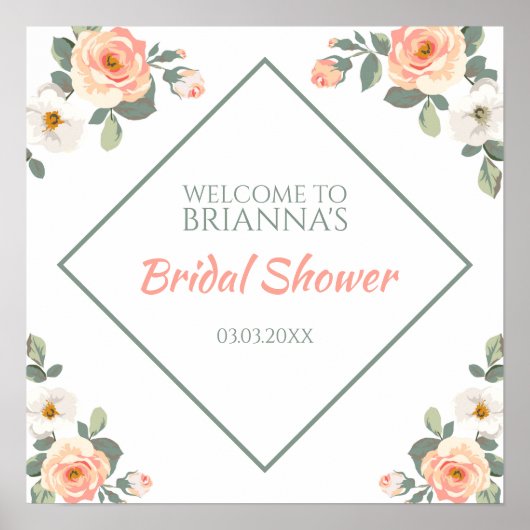 Rozen met kleurrijke pasta's poster (Voorkant)