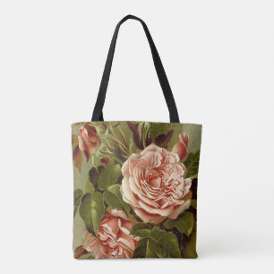 Rozen met kool voor botanische doeleinden tote bag