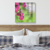 Rozen met Love Quote (foto gemaakt door mij) Canvas Afdruk (Insitu (Slaapkamer))