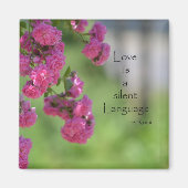 Rozen met Love Quote Magneet (Voorkant)