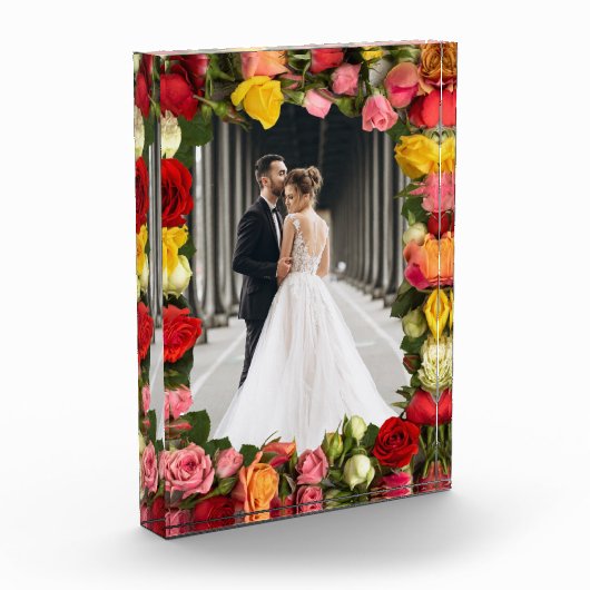 Rozen met meerdere kleuren fotoblokken (Links)