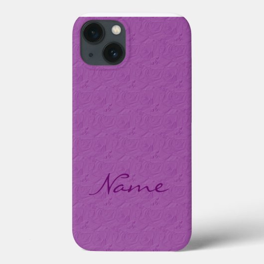 Rozen met reliëfdruk Lichte Paarse iPad-lucht daar Case-Mate iPhone Case (Achterkant)