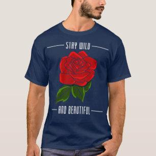 Rozen met rode bladeren t-shirt
