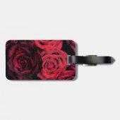 Rozen met rode en zwarte haarvlek bagagelabel (Achterkant horizontaal)