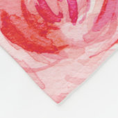 Rozen met roze goudgroen ellephant Girl Nursery Fleece Deken (Hoek)