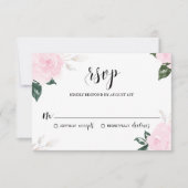 Rozen met roze Waterverf RSVP (Voorkant)