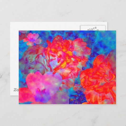 Rozen met speciale effecten na de kaart (Voorkant / Achterkant)