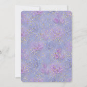 Rozen met violetblauwe Waterverf en tulpen met Gol Kaart (Achterkant)