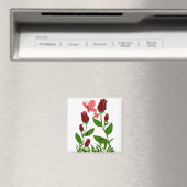 Rozen met vlindermagneet magneet (Insitu (Vaatwasser))