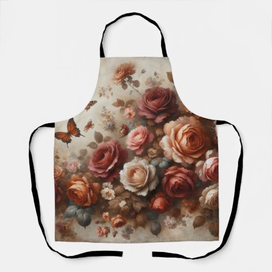 Rozen met Vlinders Schort (Voorkant)