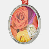 Rozen Metalen Ornament (Links)