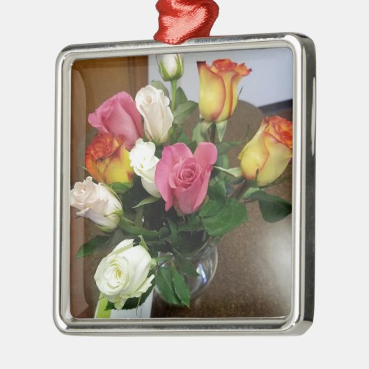 Rozen Metalen Ornament (Links)