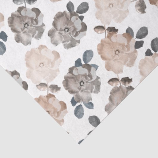 Rozen Metallic Pattern Soft Gift Wrap Tissuepapier (Detail)