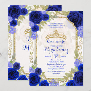 Rozen Mexicaans meisje Charra Mis Quince Kaart