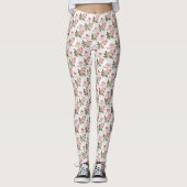 Rozen, modern, floreel, modern, trendy, , schattig leggings (Voorkant)
