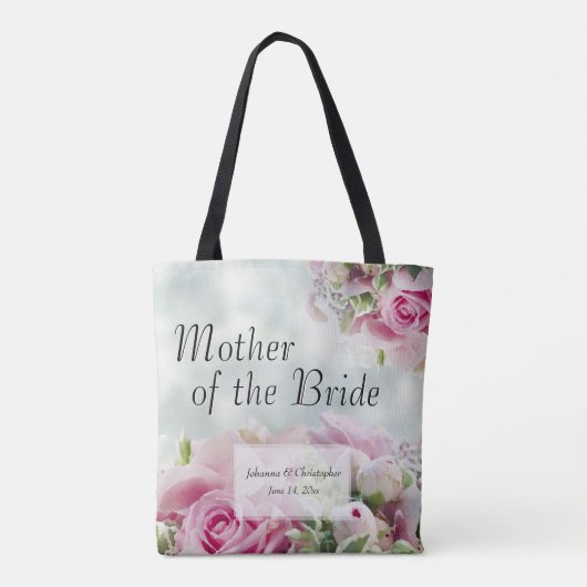 Rozen Moeder van de bruidbruinbruidsschat Tote Bag (Achterkant)