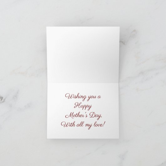 Rozen Moederdag Kaart (Binnen)