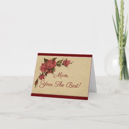 Rozen Moederdag Kaart (Voorkant)