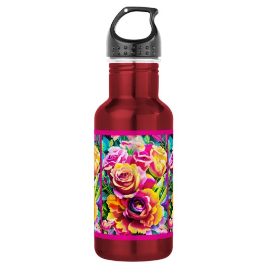 ROZEN Mok Waterfles (Voorkant)