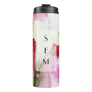 Rozen - Monogram - Thermische mengeling Thermosbeker