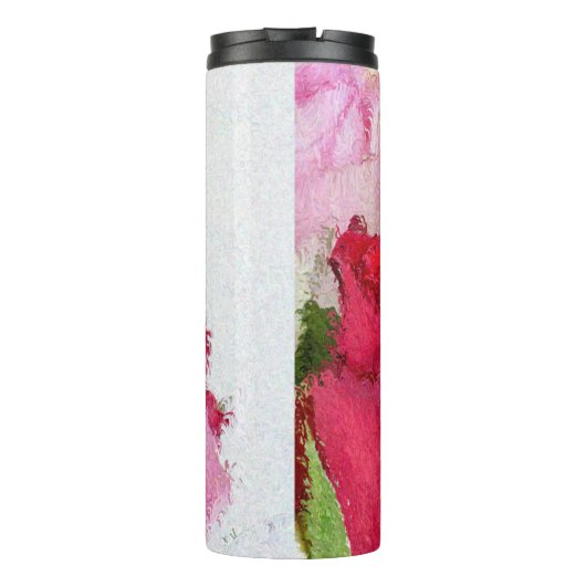 Rozen - Monogram - Thermische mengeling Thermosbeker (Achterkant)