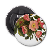  Rozen Mooi Roze Botanisch Button Flesopener (Voorkant)