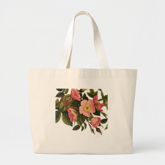 Rozen Mooi Roze Botanisch Grote Tote Bag (Voorkant)
